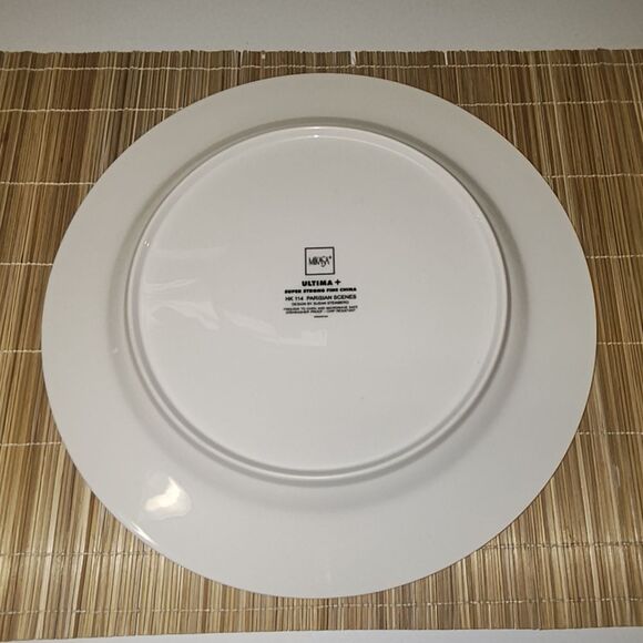 2 Mikasa dinner plates HK 114 "Parisian Scenes" by Susan Steinberg - VTG - Picture 4 of 10